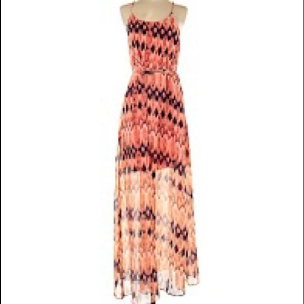 Bishop + Young racerback orange Lena printed maxi dress